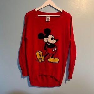 Slouchy Disney Mickey Mouse Long Sleeve Sweater